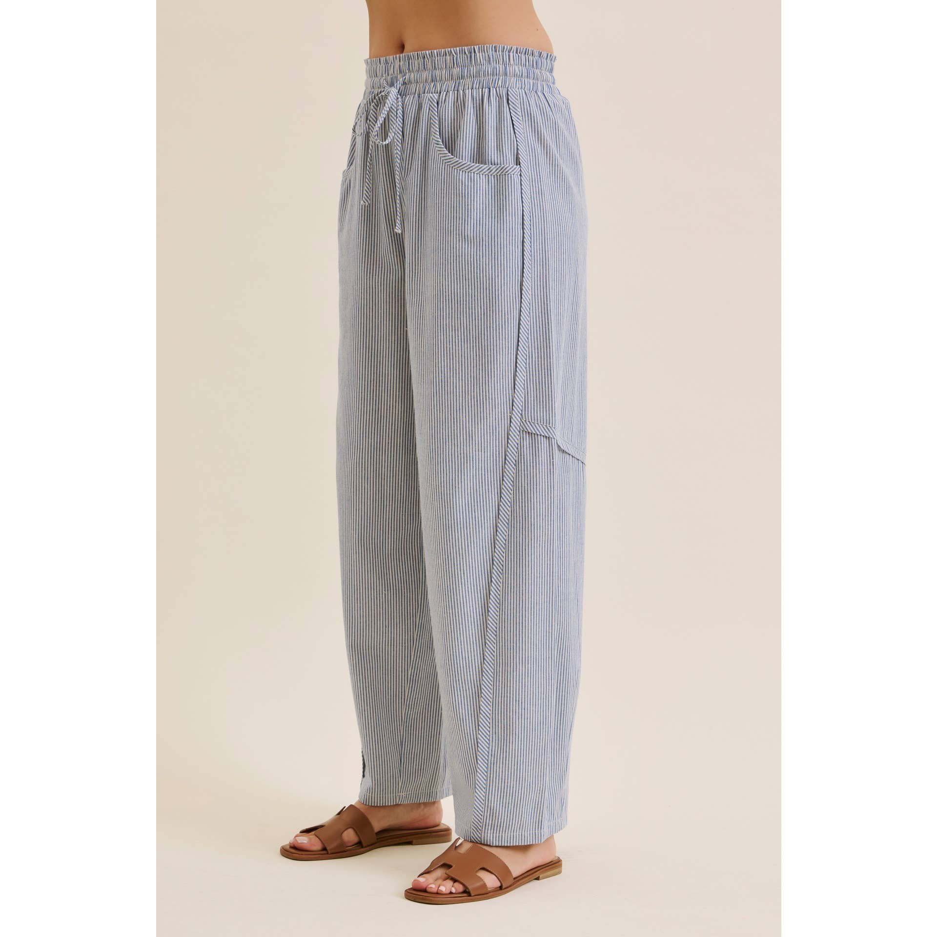 Maya Striped Barrel Pants