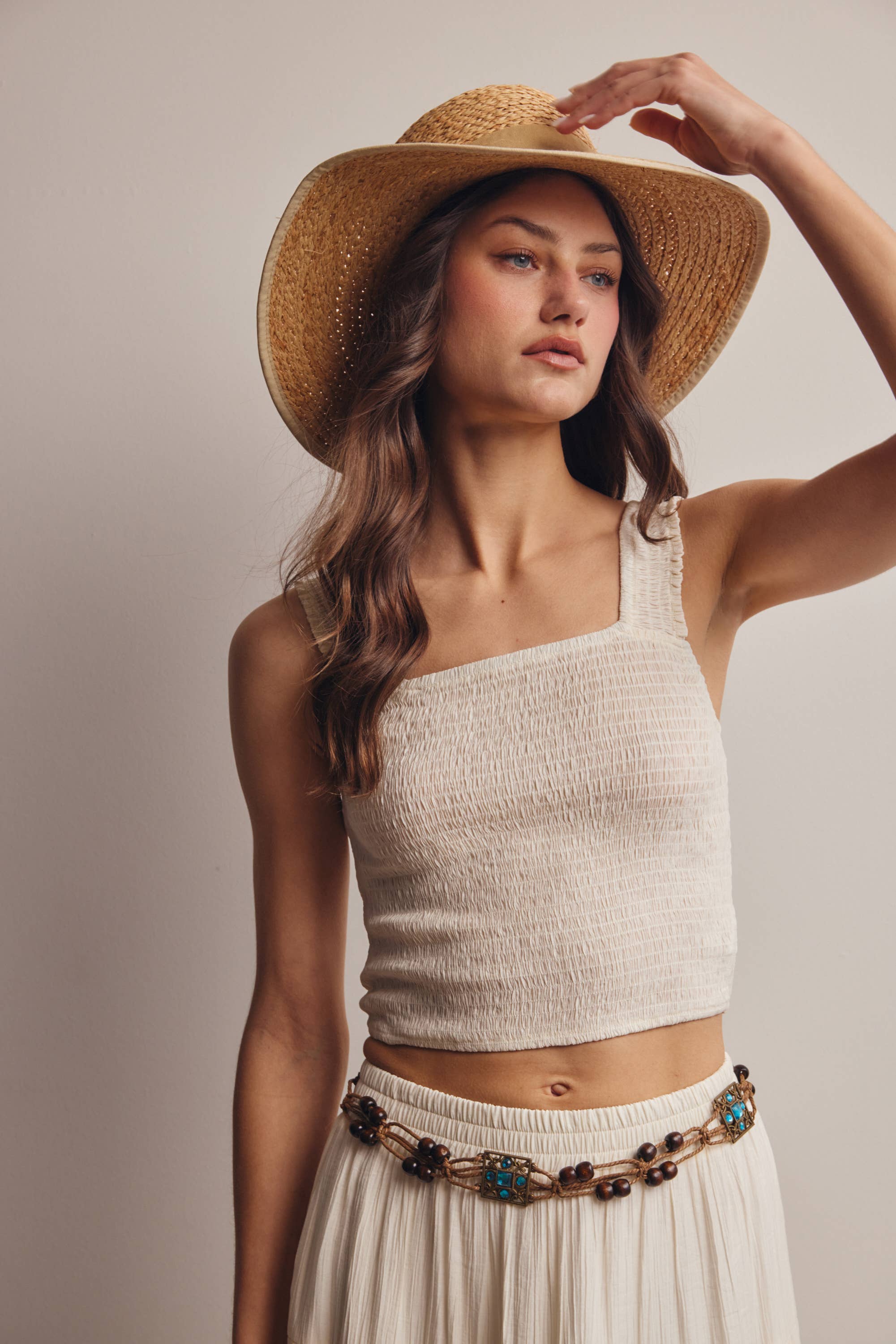 Vera Smocked Crop Tank