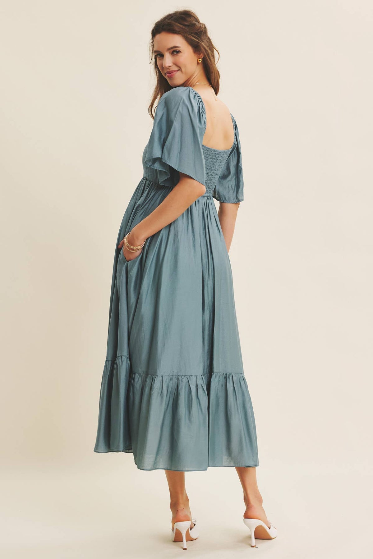 Kyla Sweetheart Midi Dress