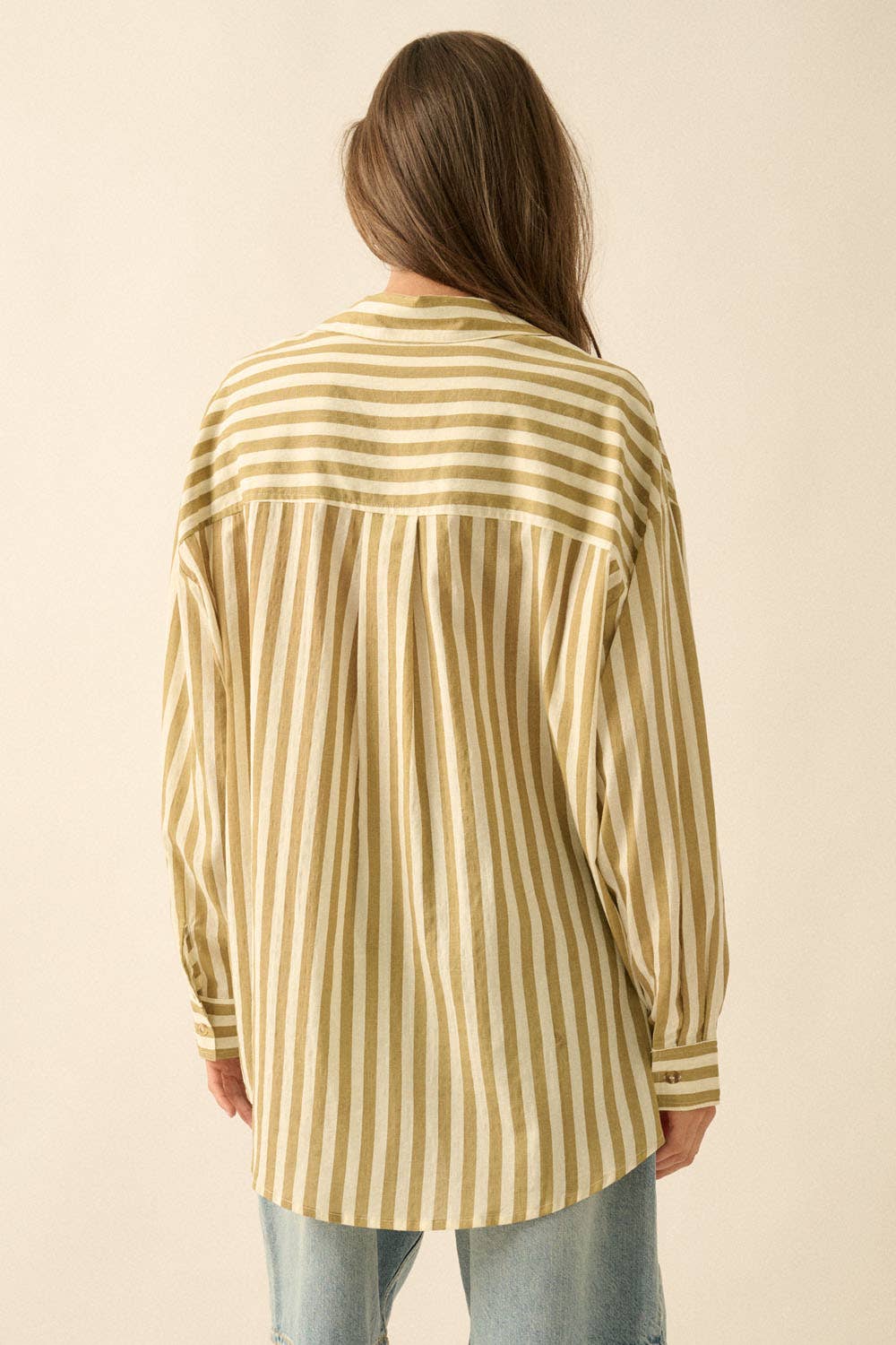 Savannah Oversized Striped Button Down