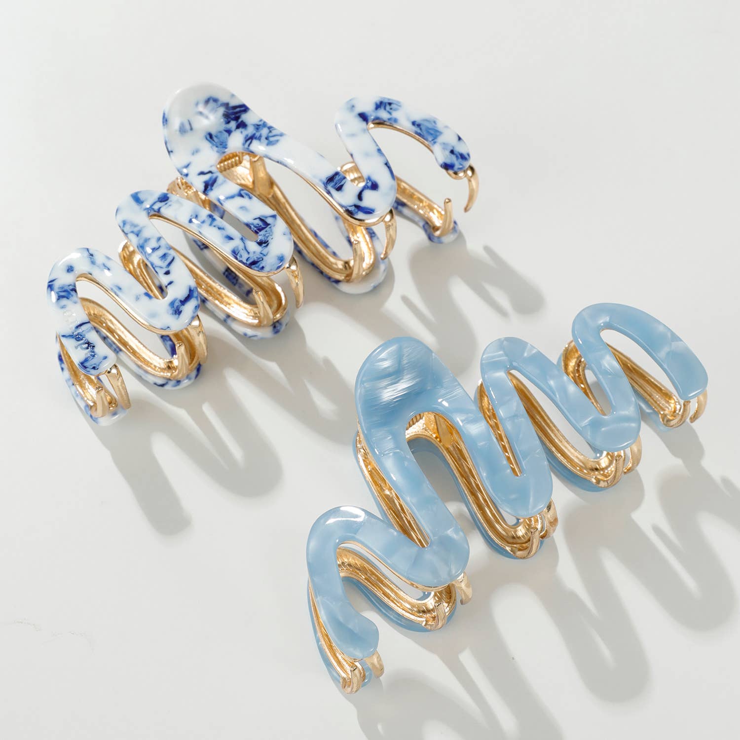 Willow Coastal Large Metal Squiggle Claw Clip
