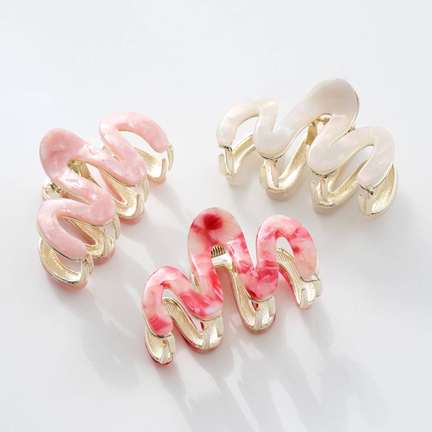 Willow Mini Rosé Metal Squiggle Mini Claw Clip