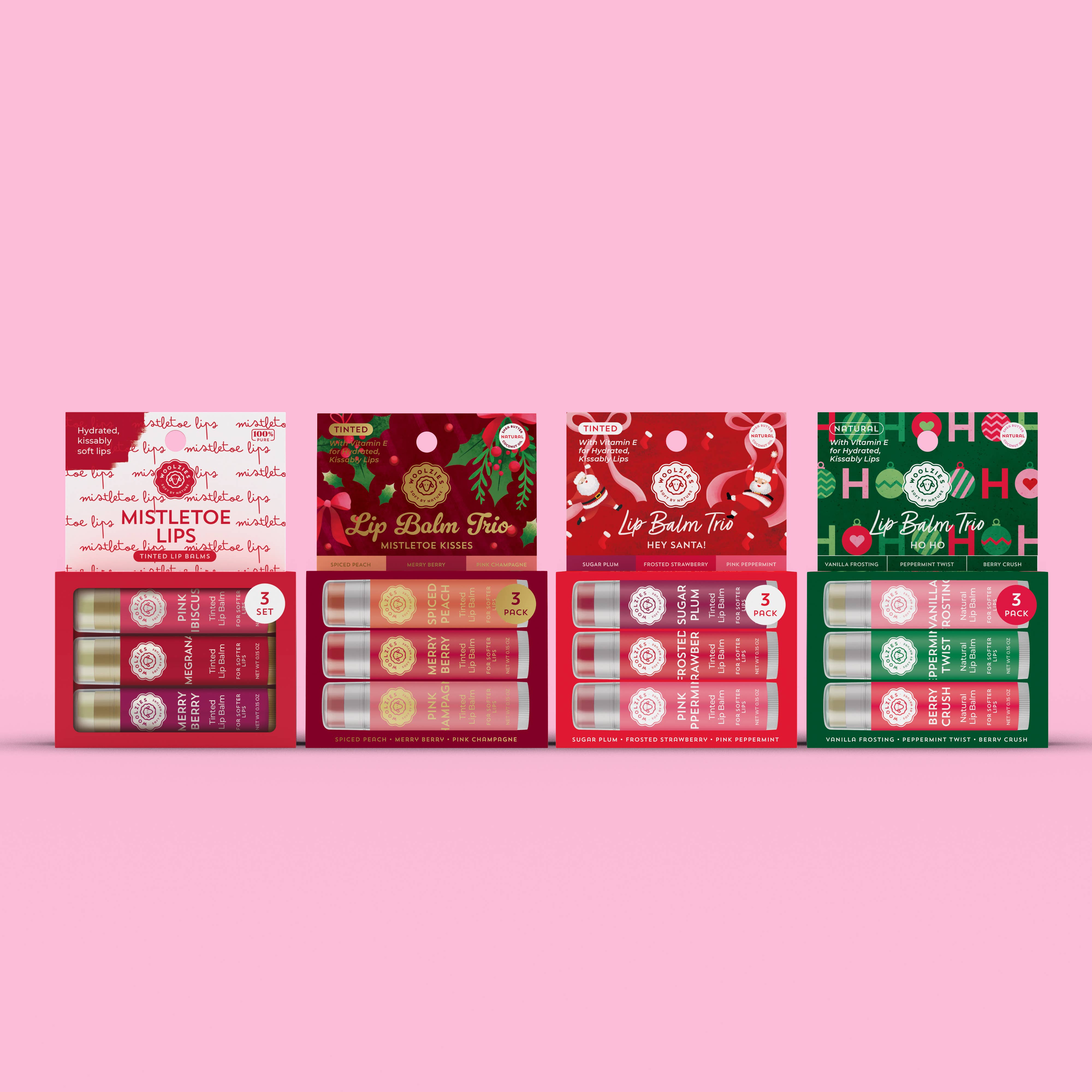 Shea Butter Lip Balm Trio - Holiday Assortment