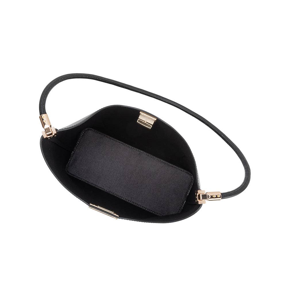 Billie Black Recycled Vegan Leather Tote Bag