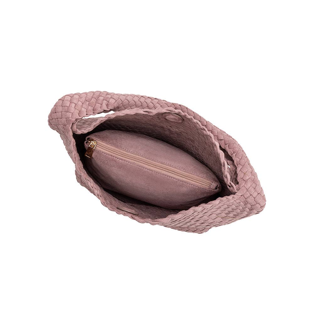 Johanna Mauve Recycled Vegan Suede Shoulder Bag