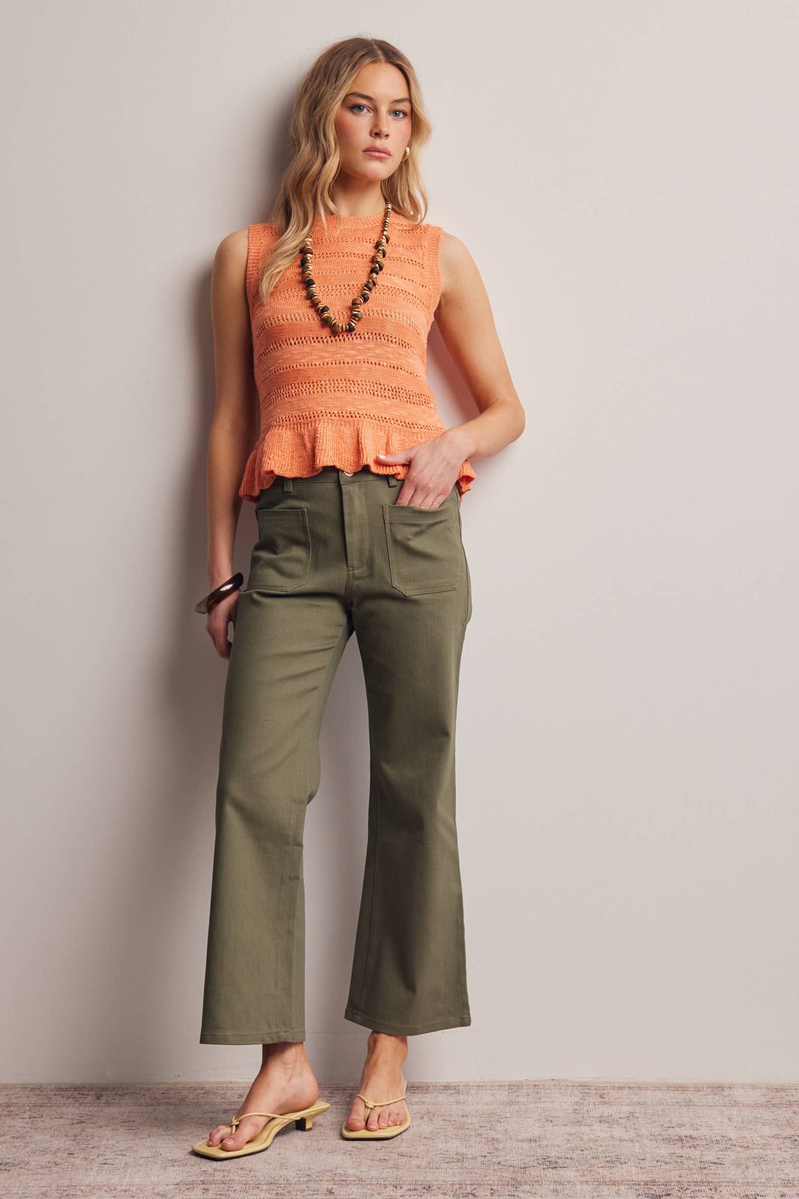 Madison Peplum Sweater Tank