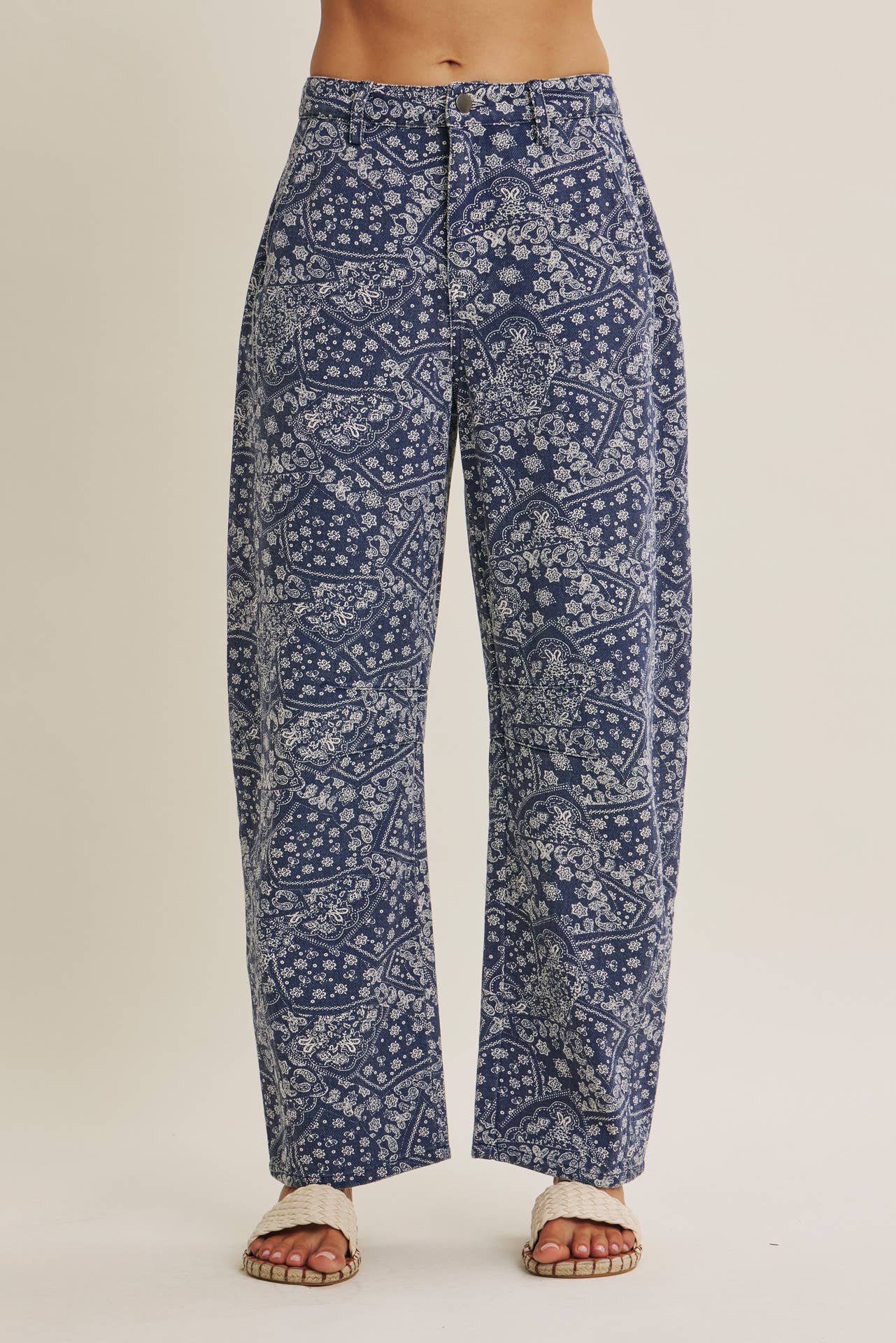 Billie Paisley Barrel Pants