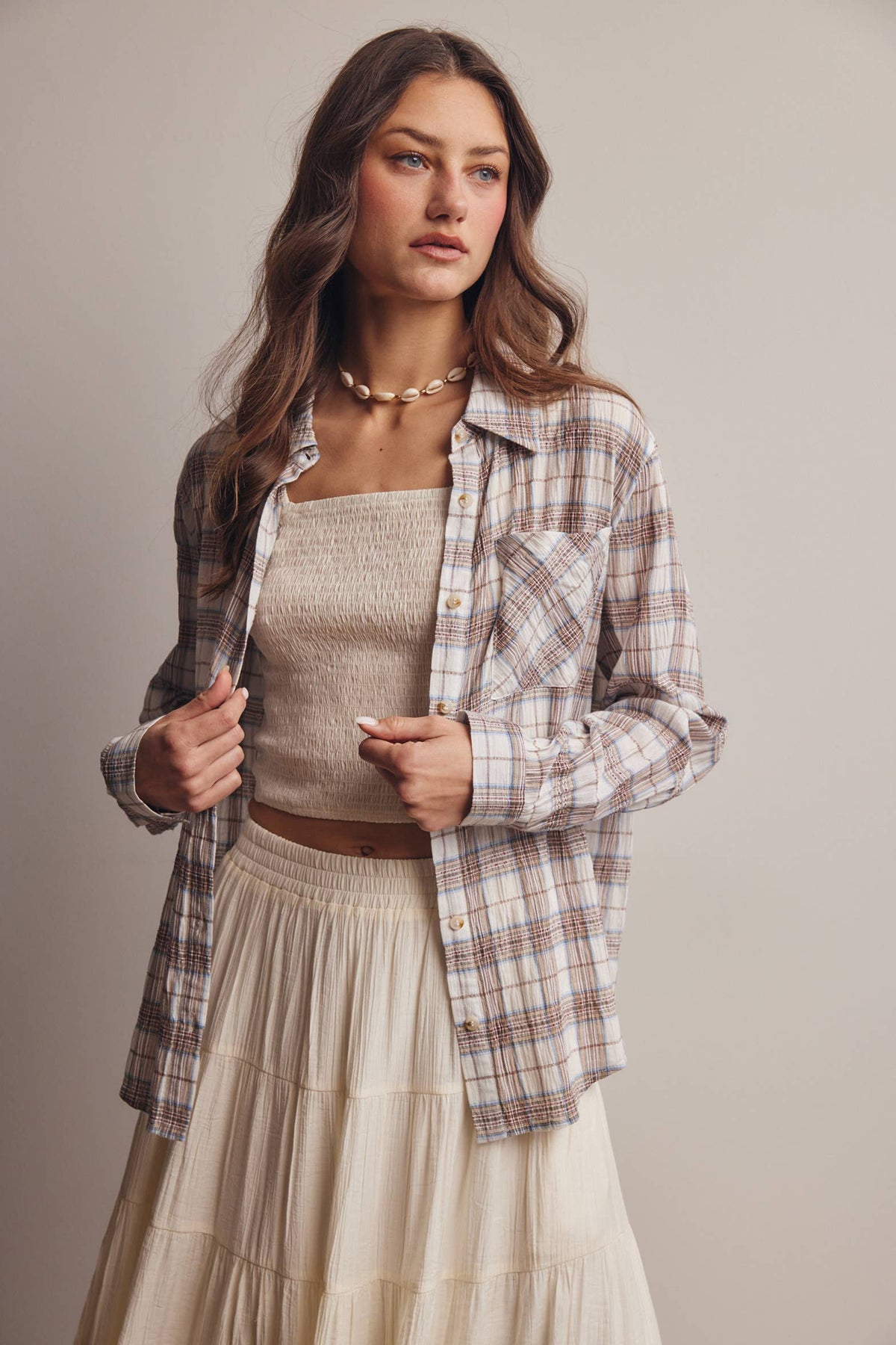 Alicia Plaid Button Down