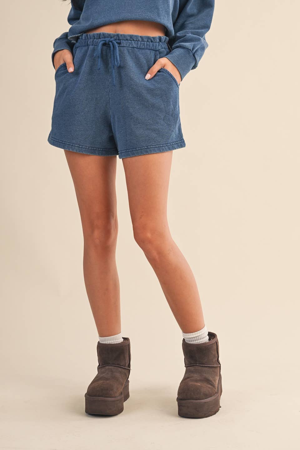 Eden Denim Wash Sweatshorts