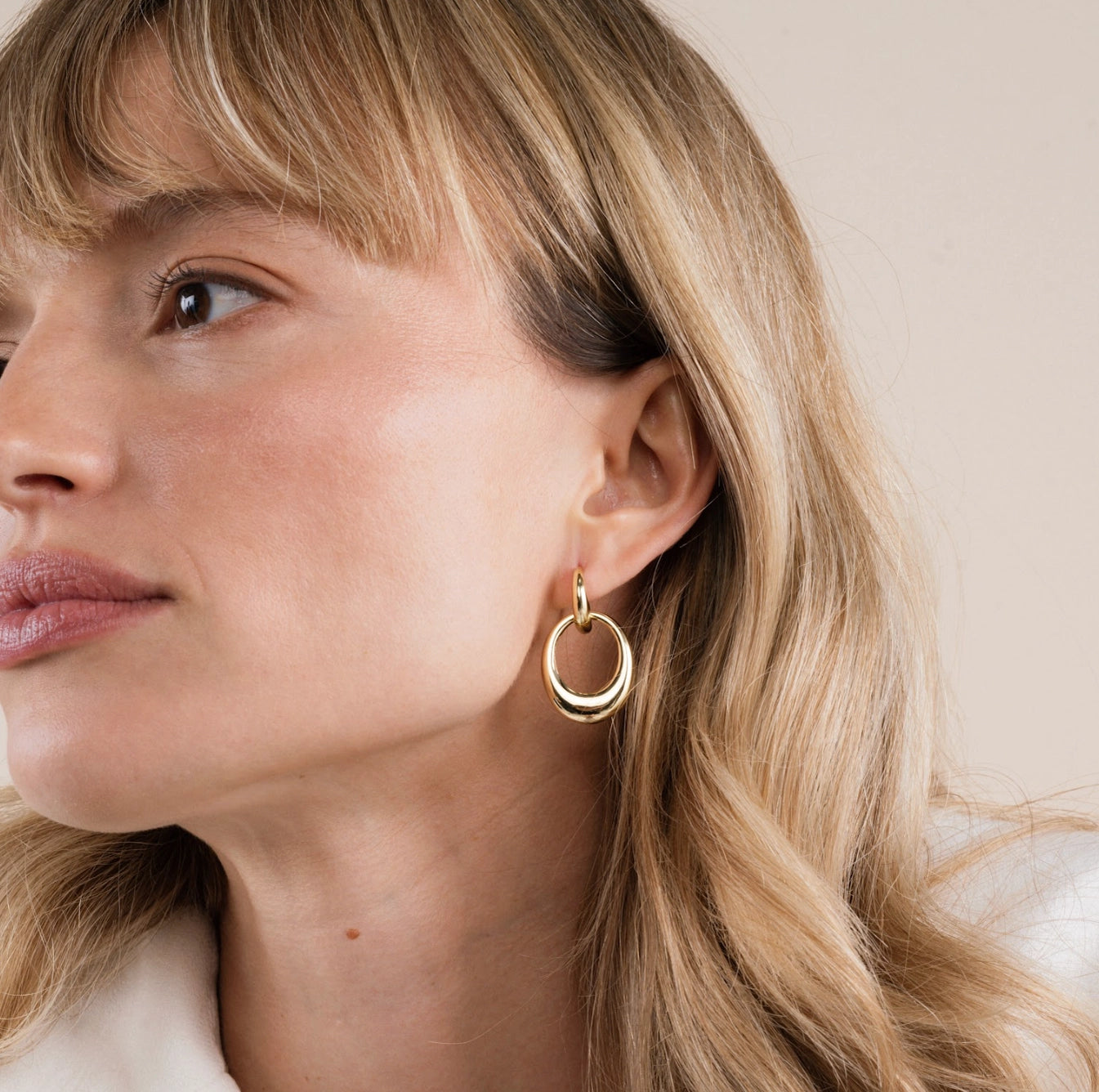 Coupled Hoop Earrings