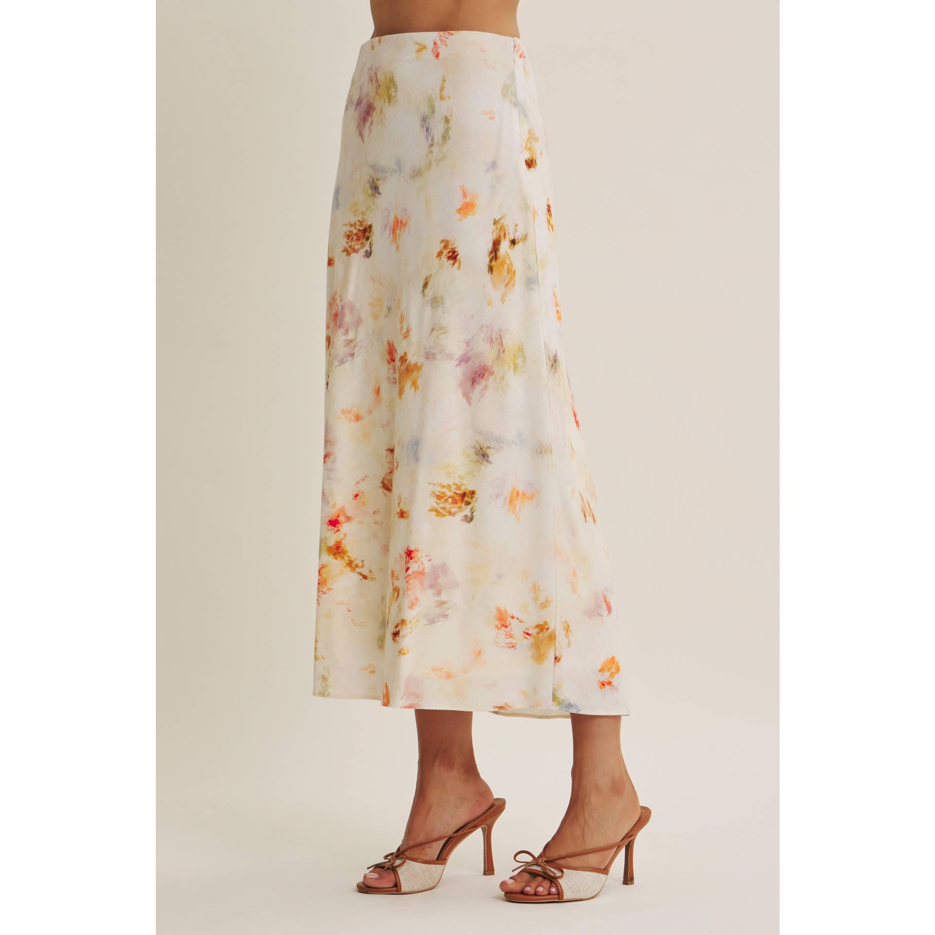 Vivian Abstract Midi Skirt