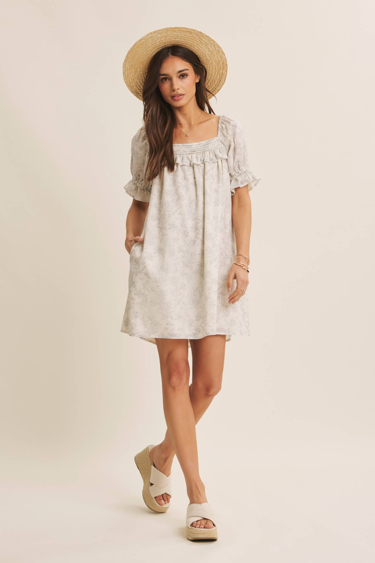 Elaine Botanical Mini Dress