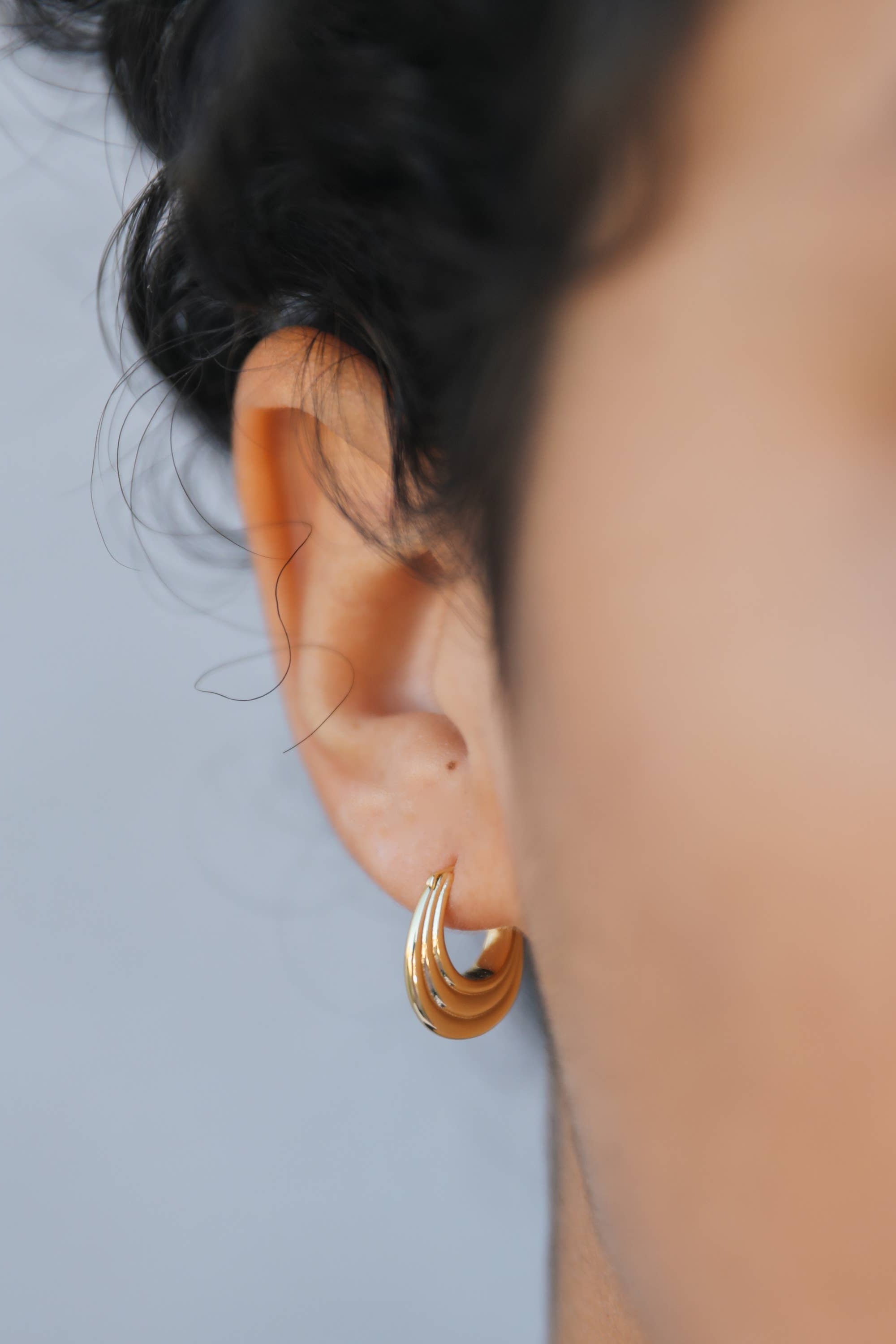 Triple Arch Hoop Earrings