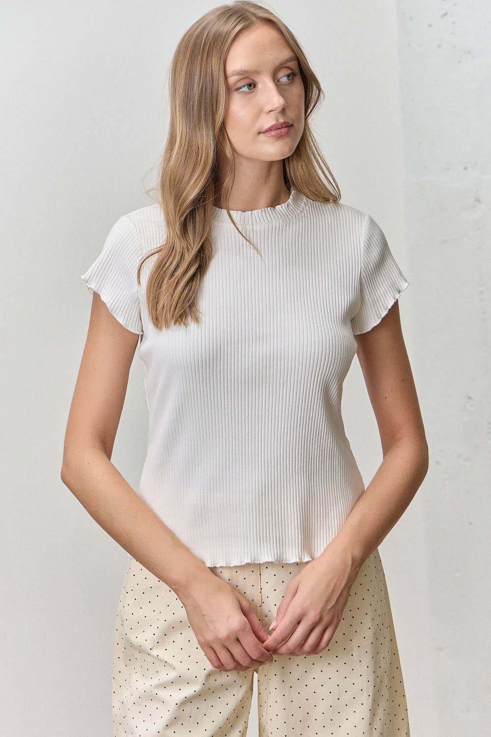 Delia Rib Knit Tee