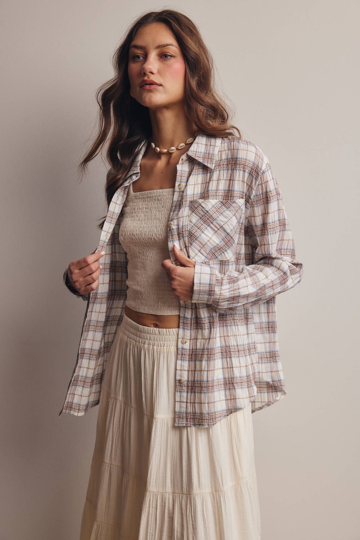 Alicia Plaid Button Down