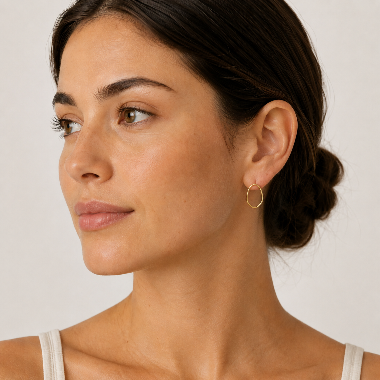 Gold Organic Hoop