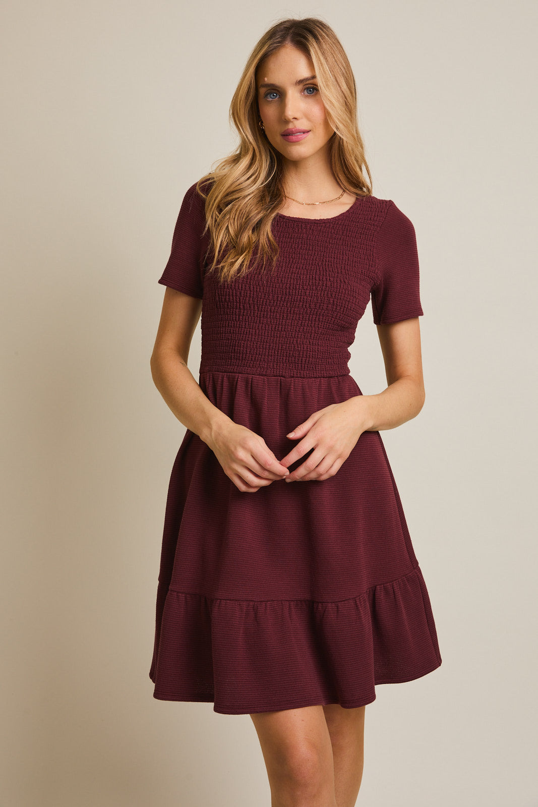 Kristen Smocked Top Mini Dress
