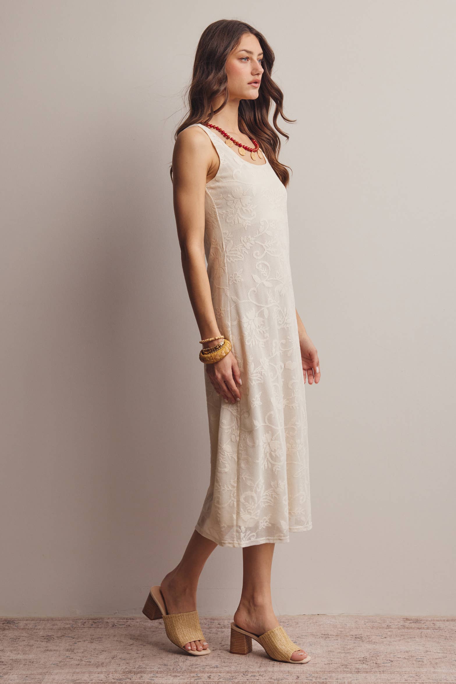 Zara Lace Midi Slip Dress