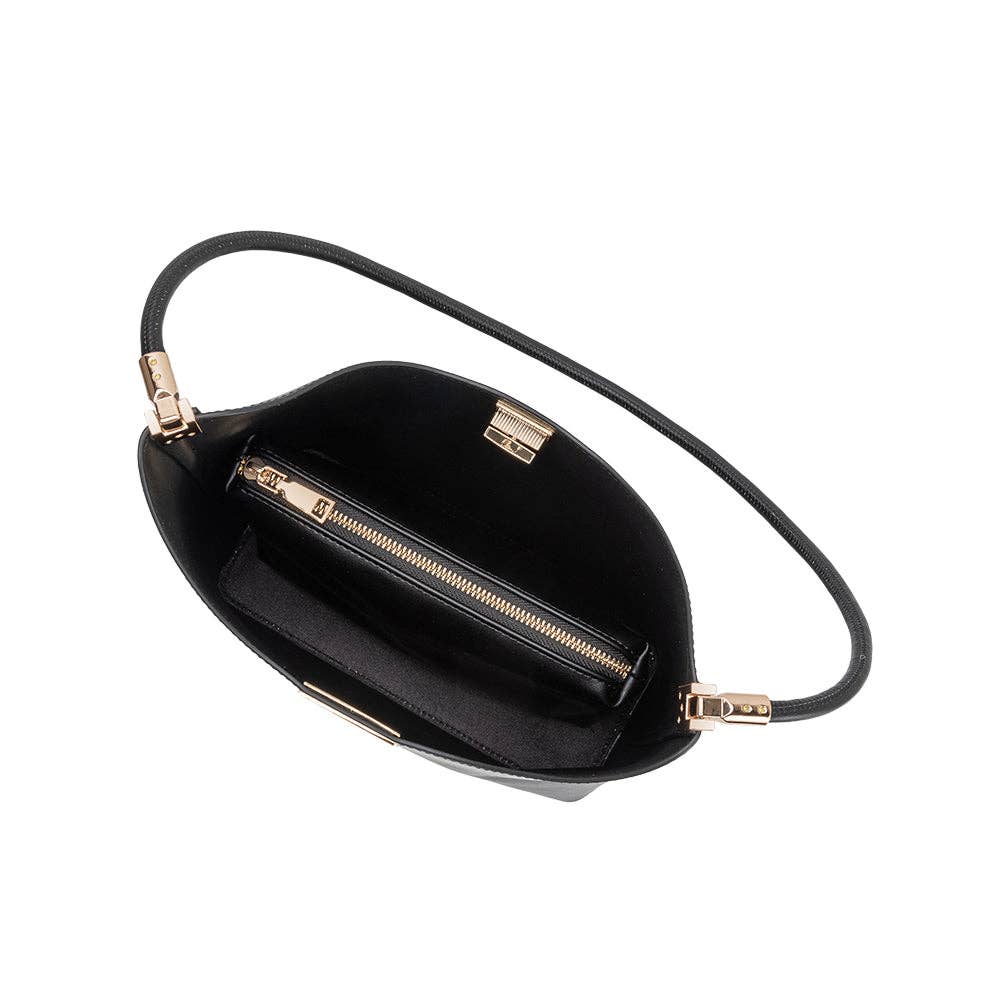 Billie Black Recycled Vegan Leather Tote Bag