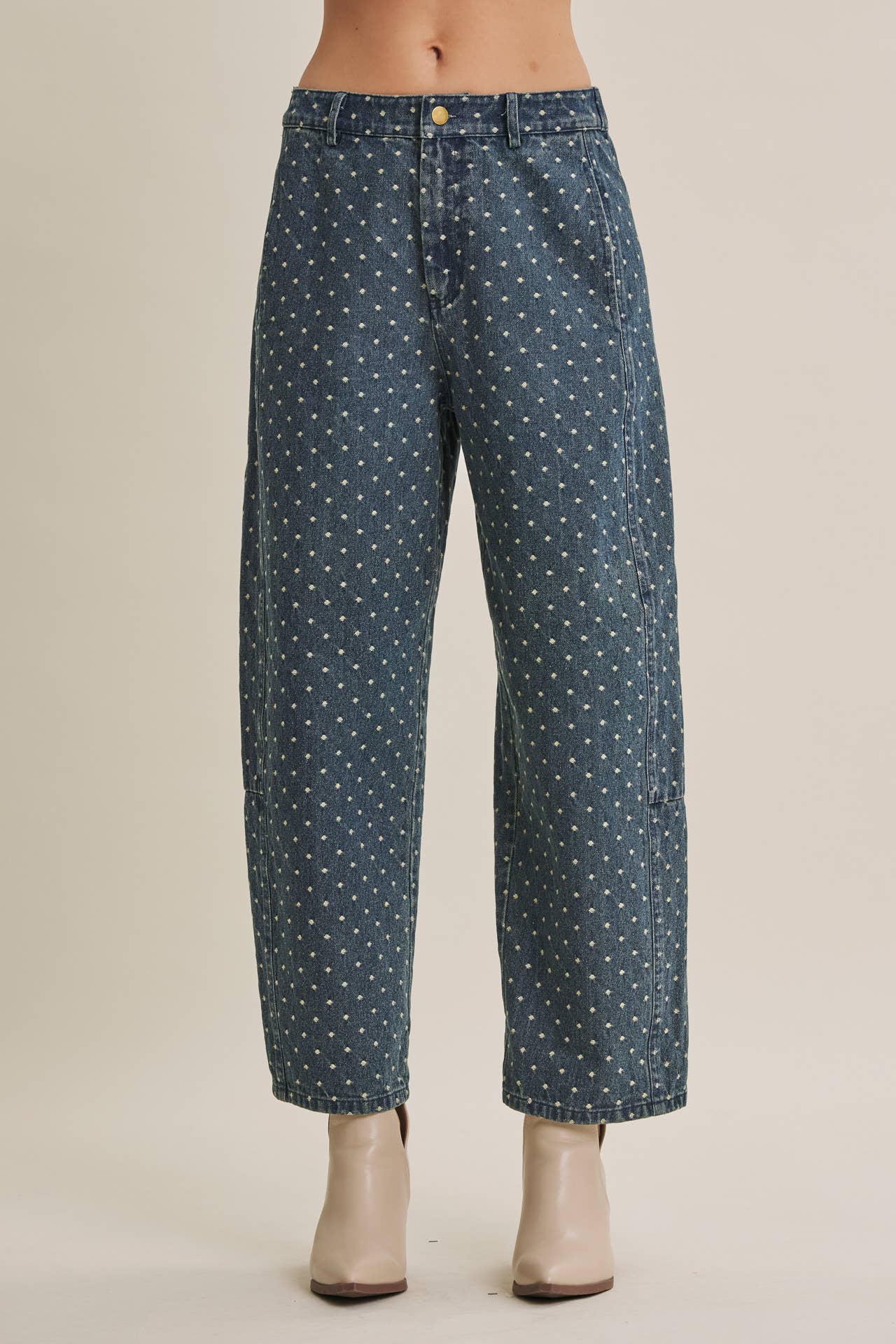 Frankie Polka Dot Barrel Jeans