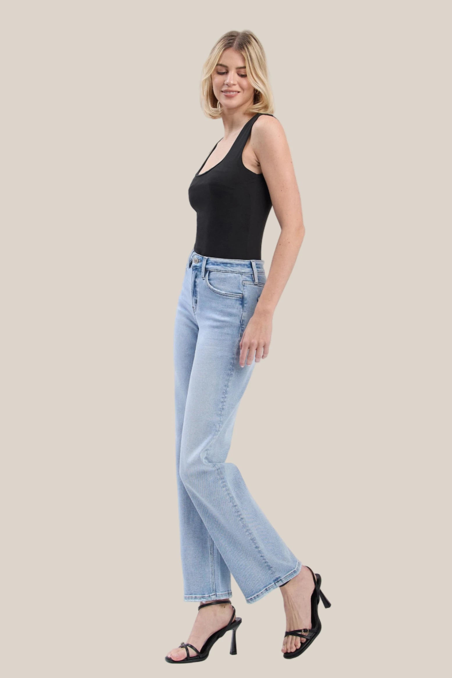 Julia High Rise Slim Wide Leg Jeans