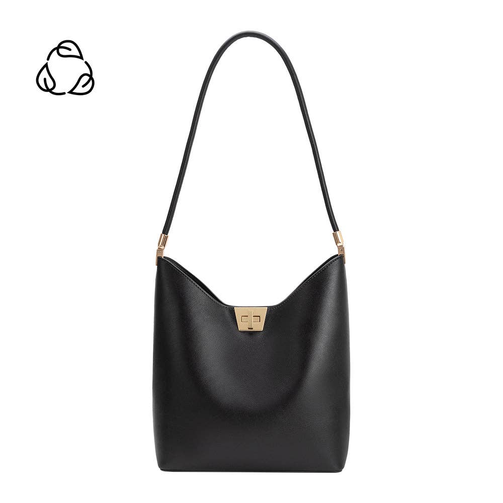 Billie Black Recycled Vegan Leather Tote Bag