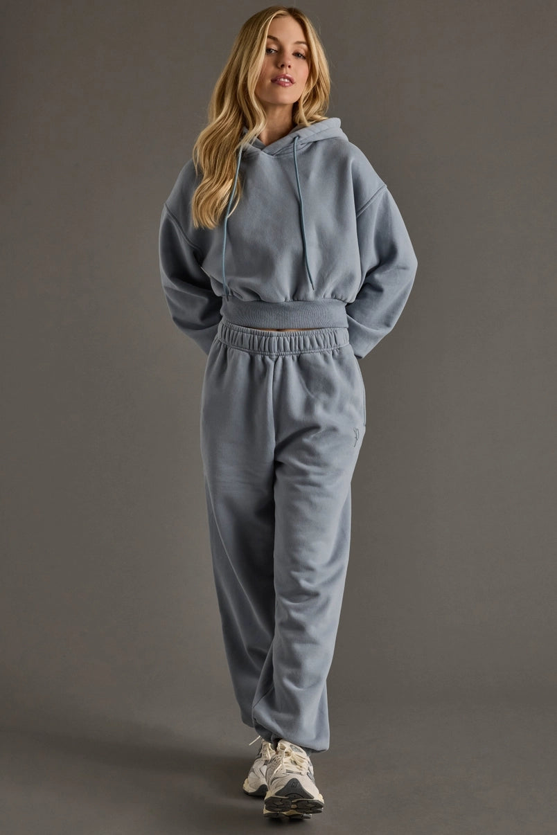 Kylie Cropped Hooded Sweatshirt