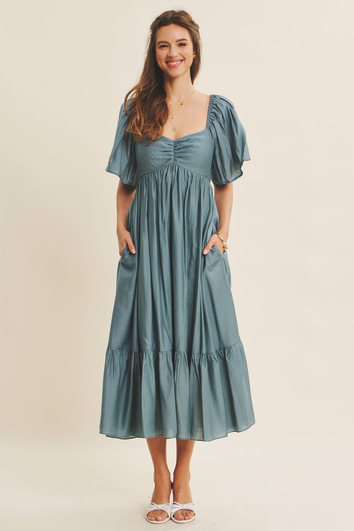 Kyla Sweetheart Midi Dress