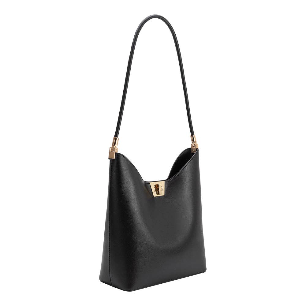 Billie Black Recycled Vegan Leather Tote Bag