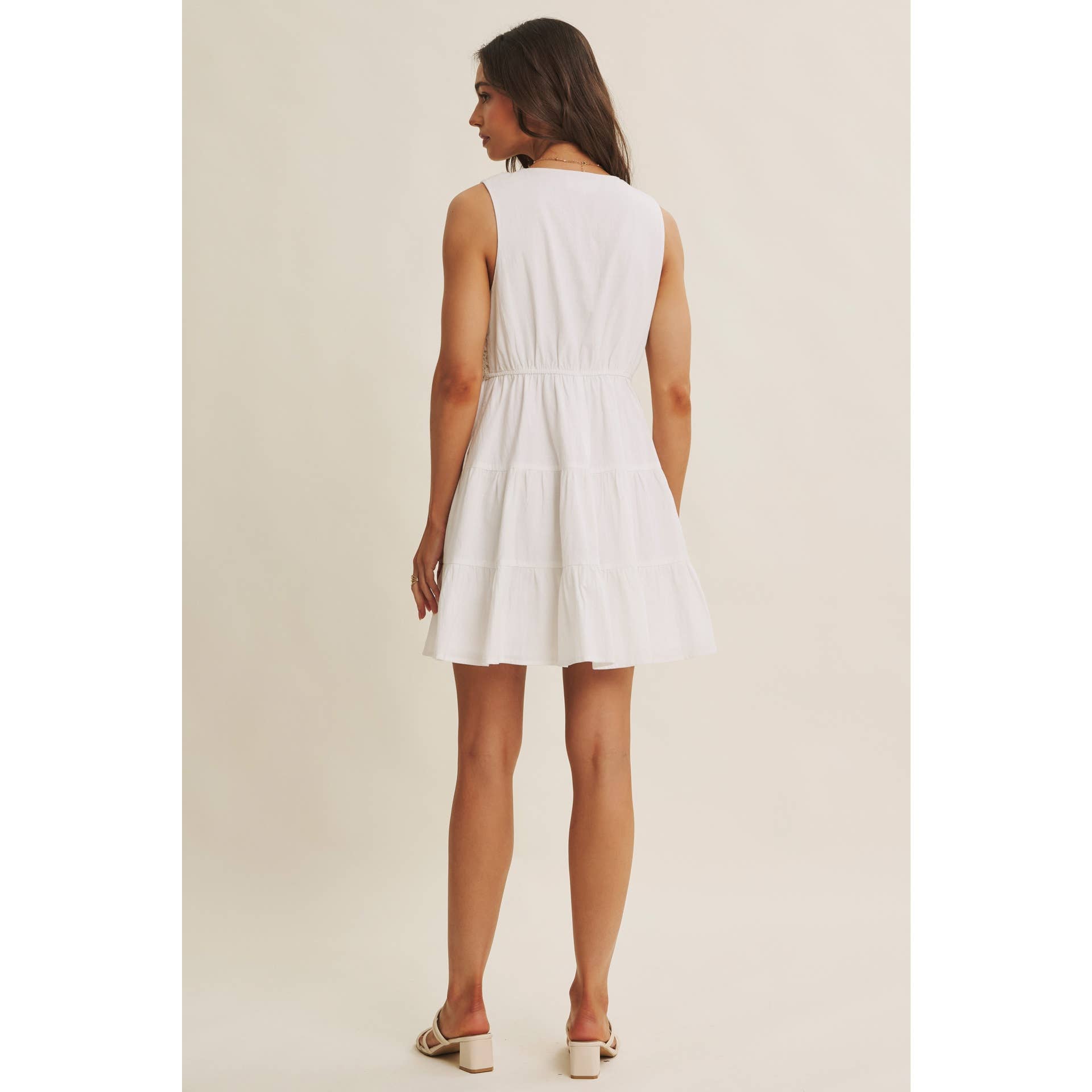 Josephine Cotton Crochet Mini Dress