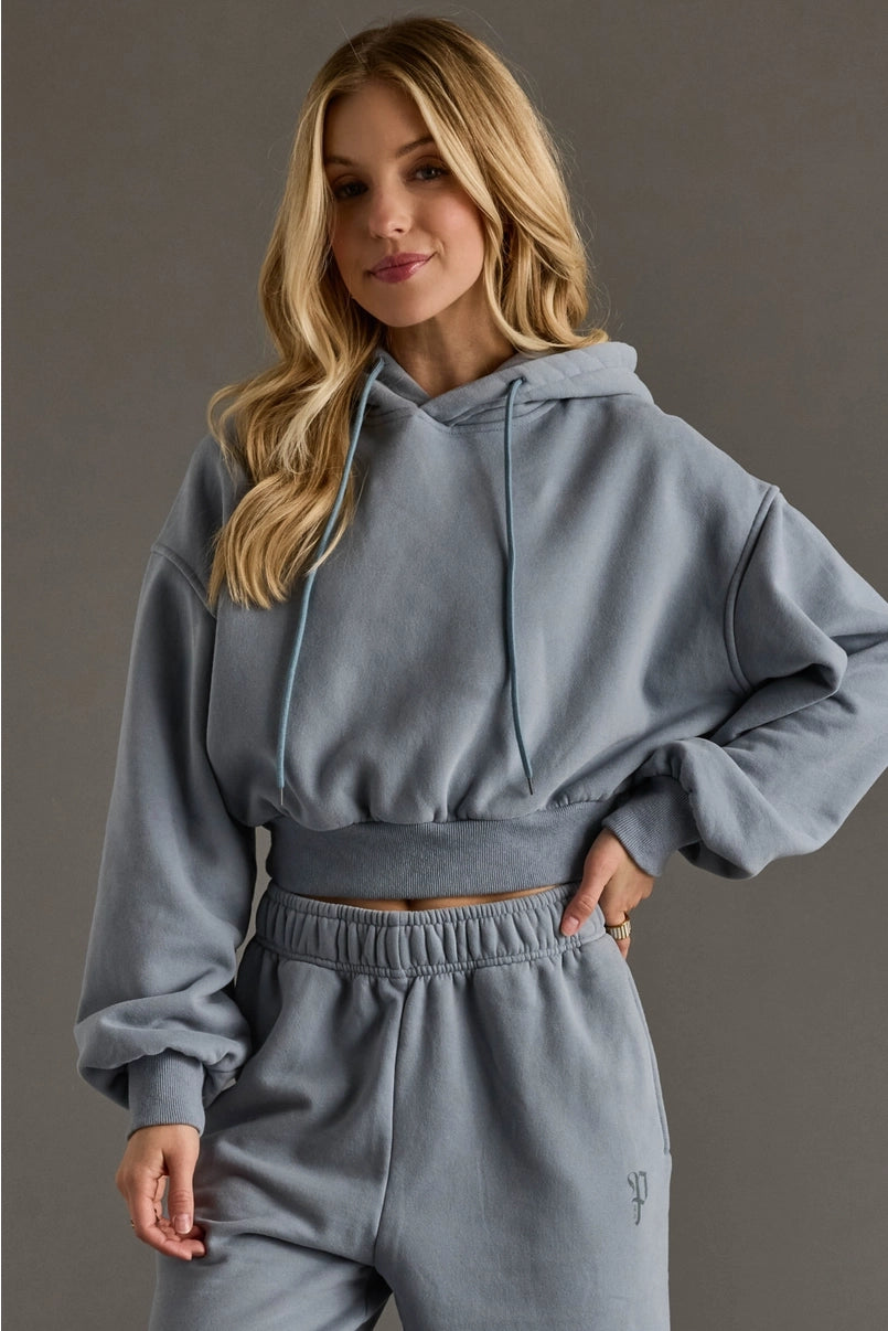 Kylie Cropped Hooded Sweatshirt