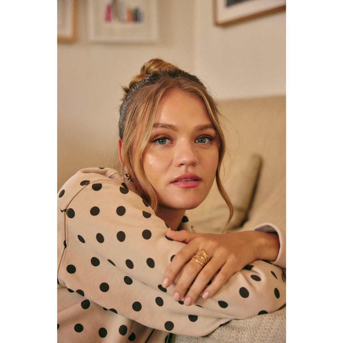 Lennox Polka Dot Half Zip Pullover