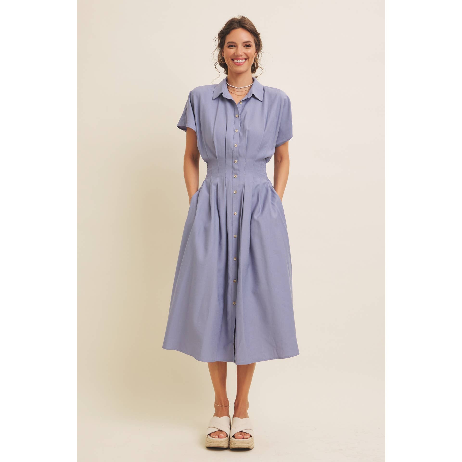 Peyton Pleated Midi Dress