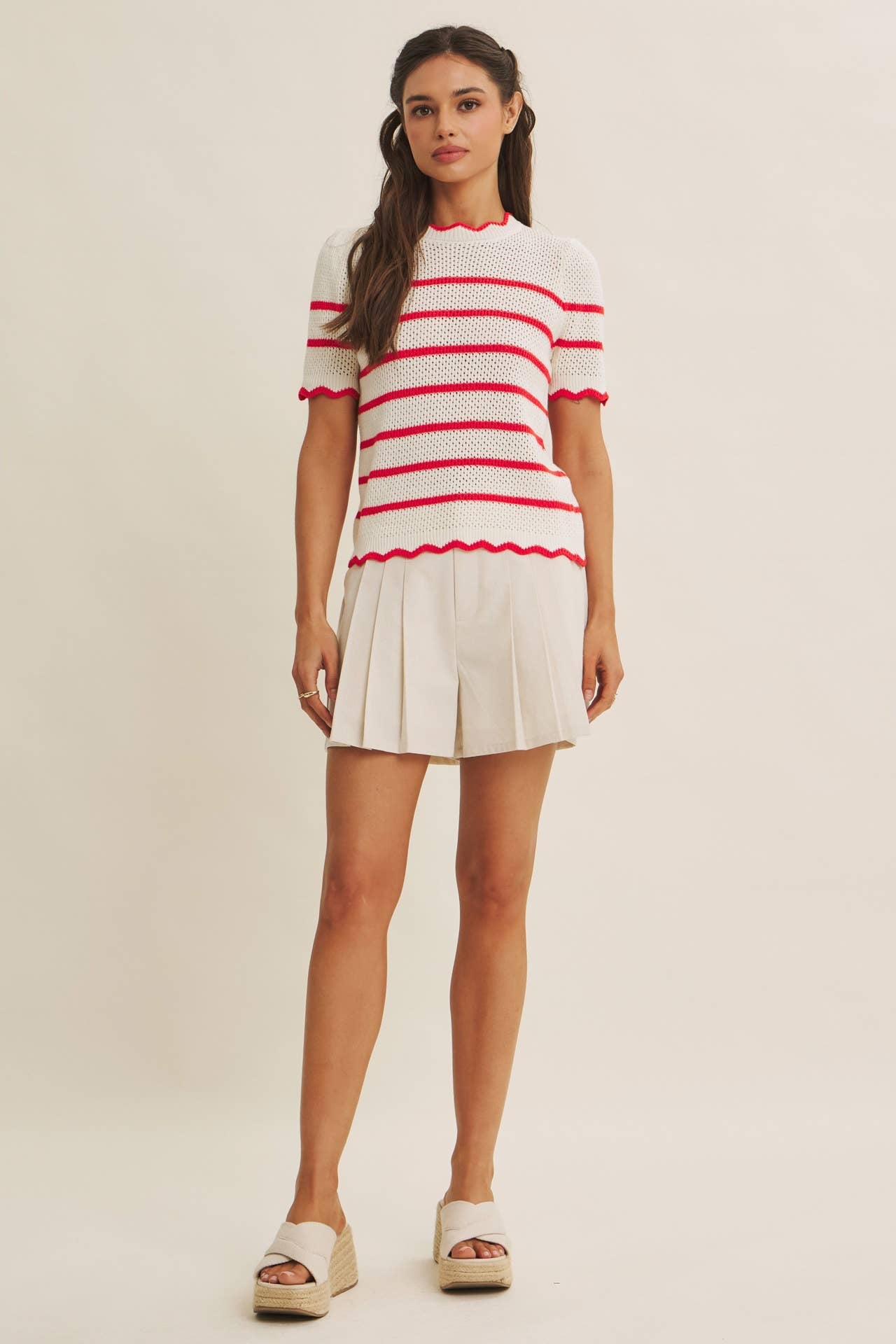Diana Crochet Striped Sweater