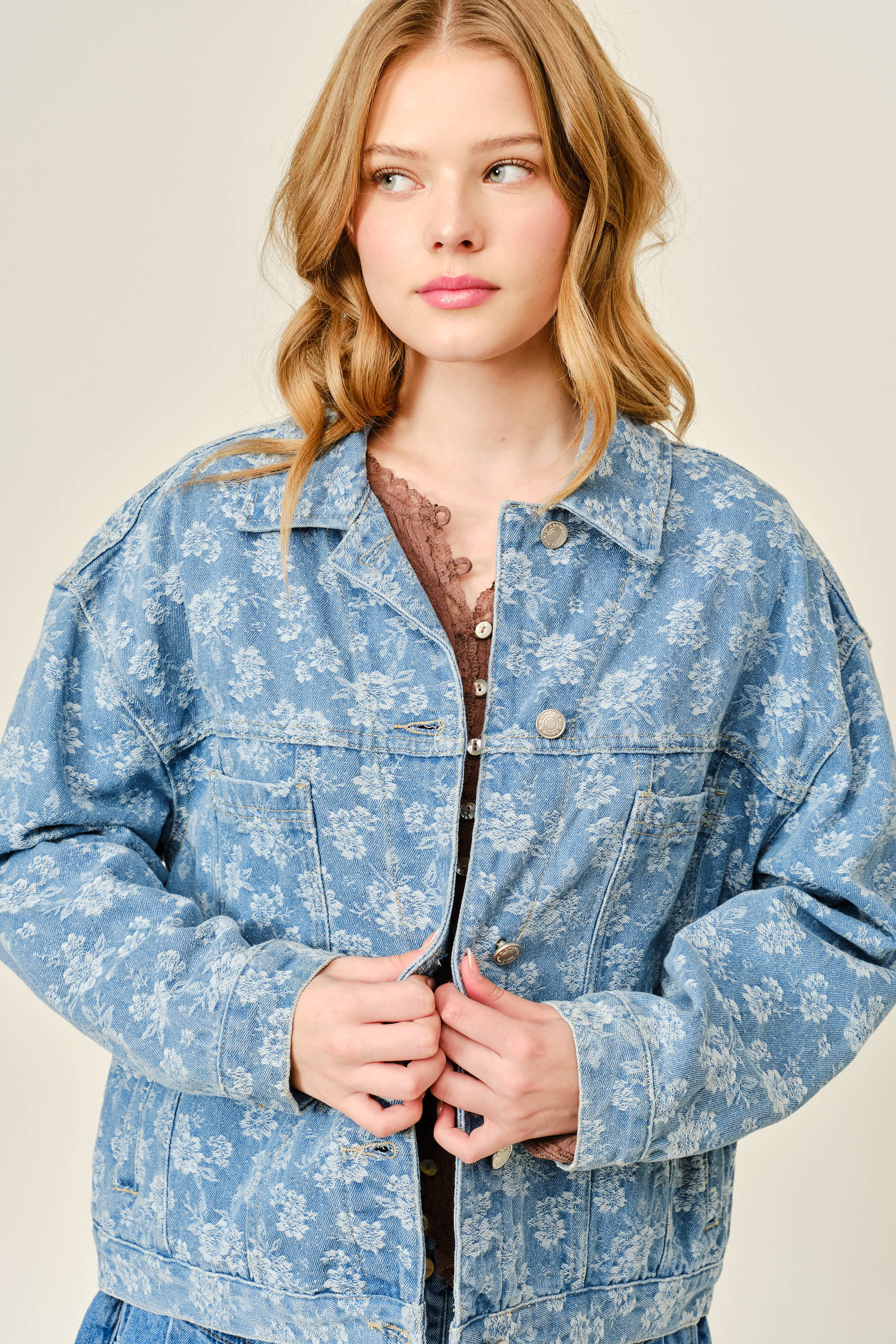 Lily Floral Denim Jacket