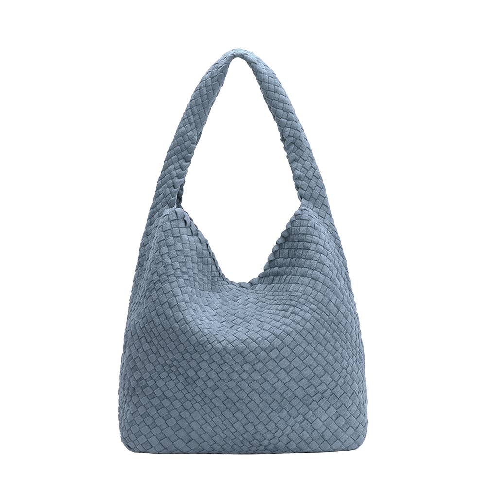 Johanna Chambray Recycled Vegan Suede Shoulder Bag