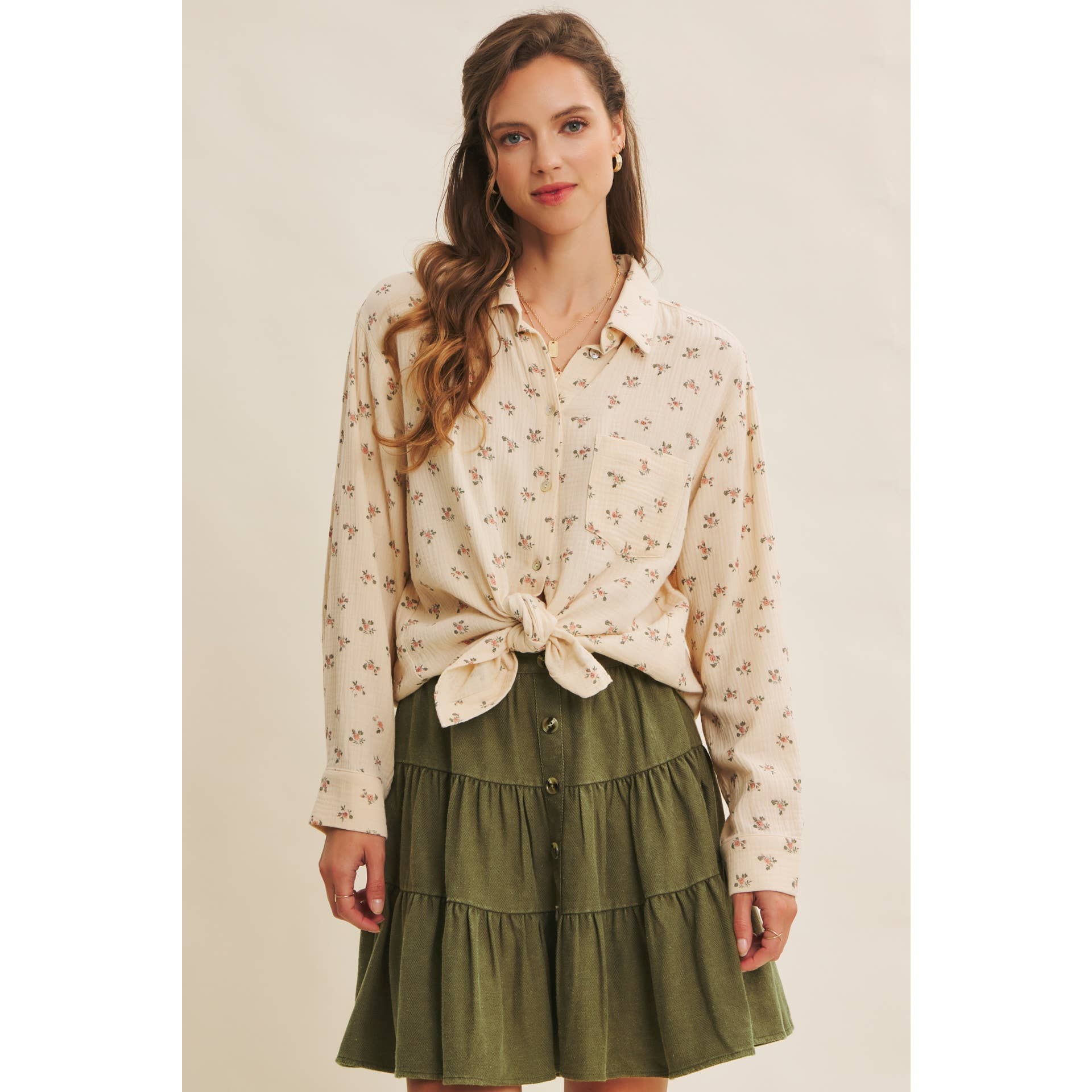 Emmie Washed Ruffle Mini Skirt