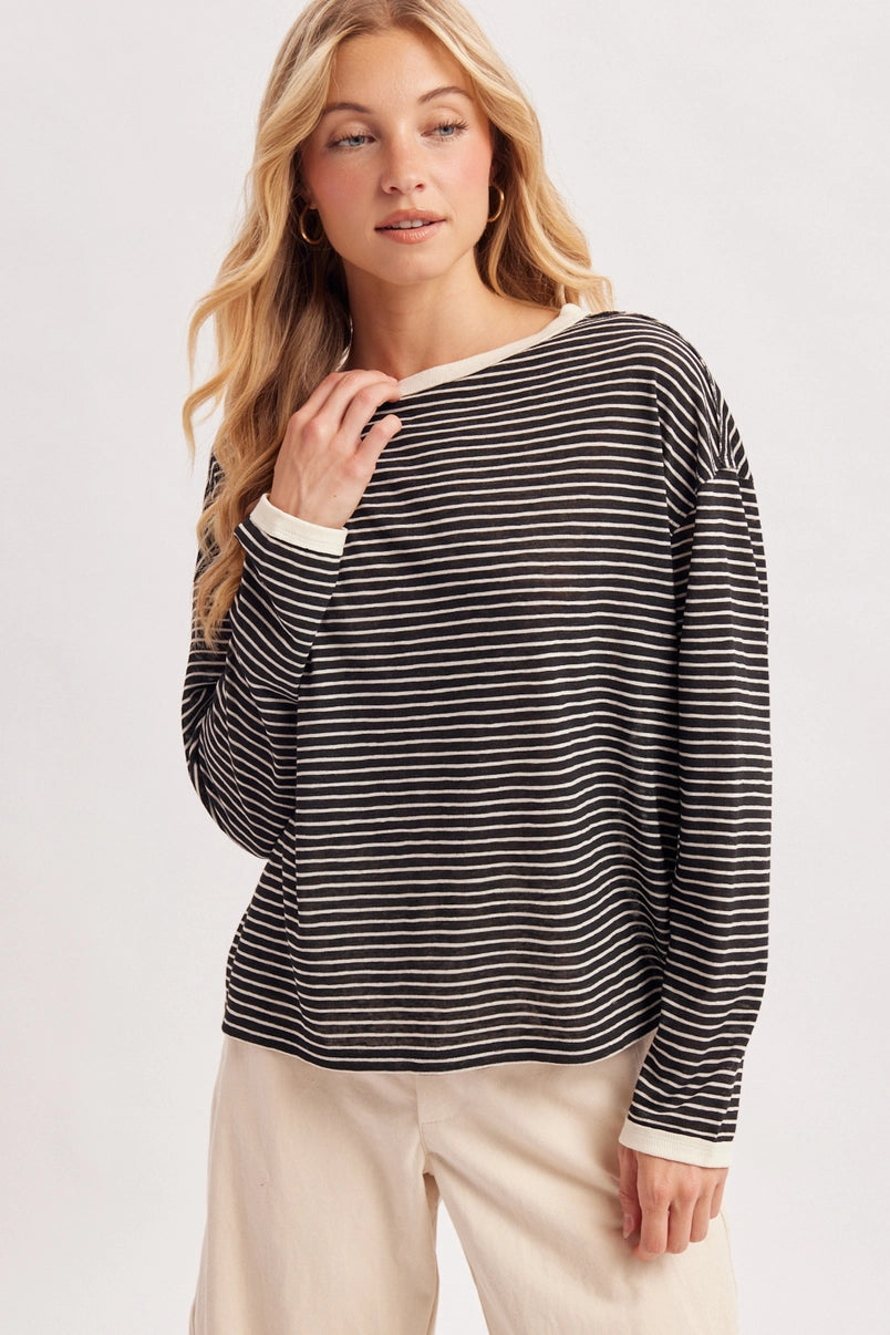 Skye Striped Long Sleeve Top
