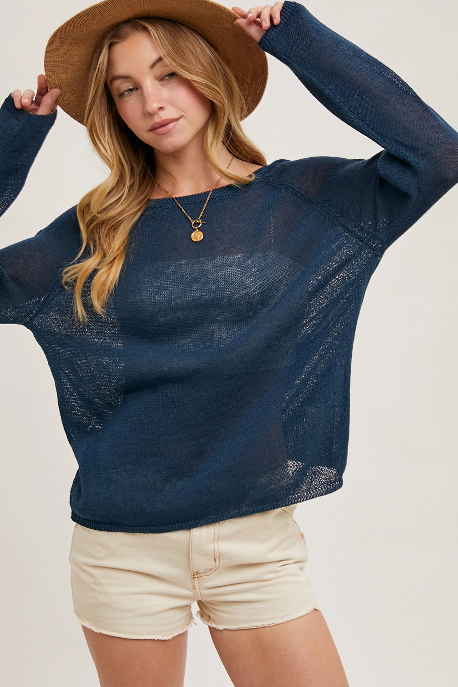 Cayla Sheer Knit Sweater