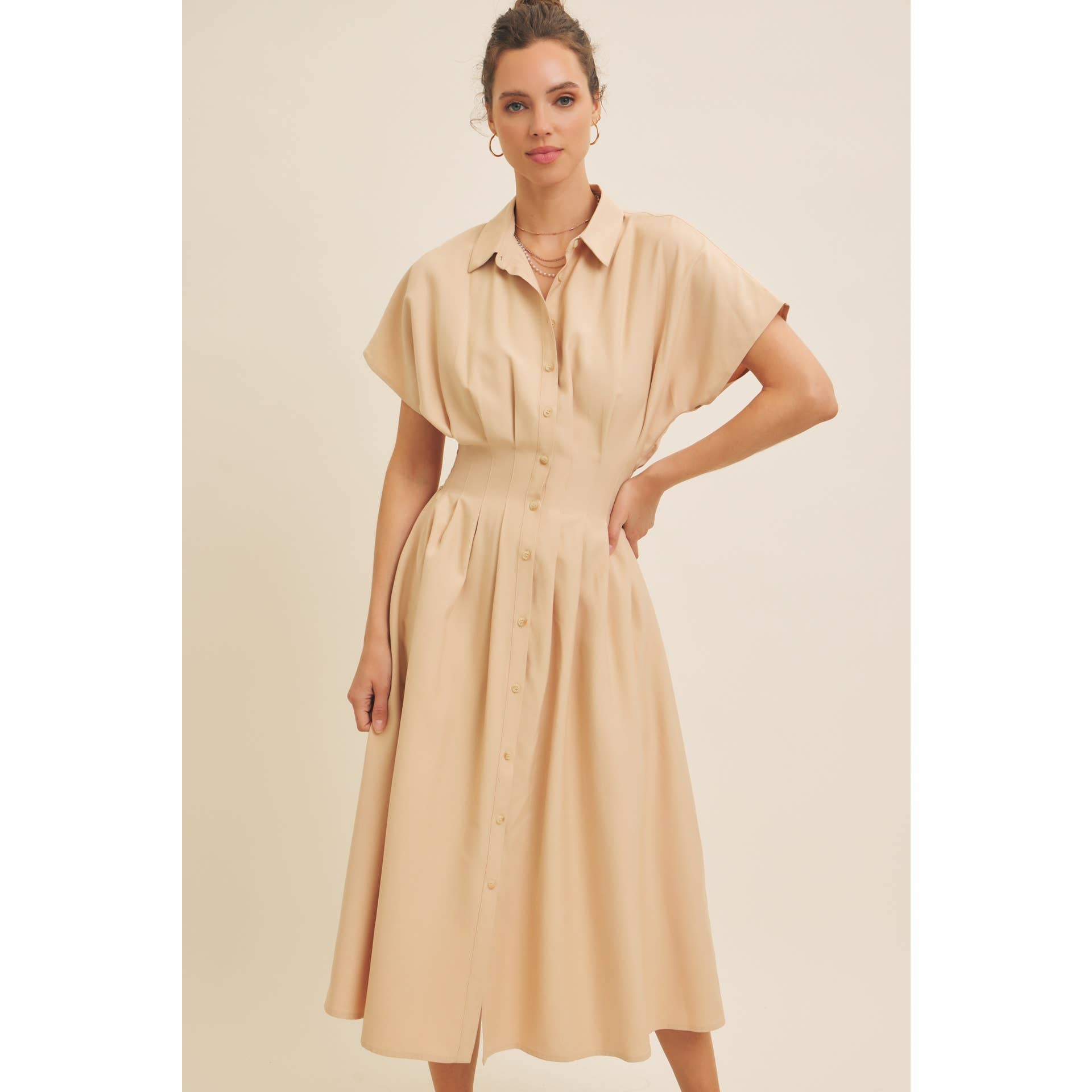 Peyton Pleated Midi Dress