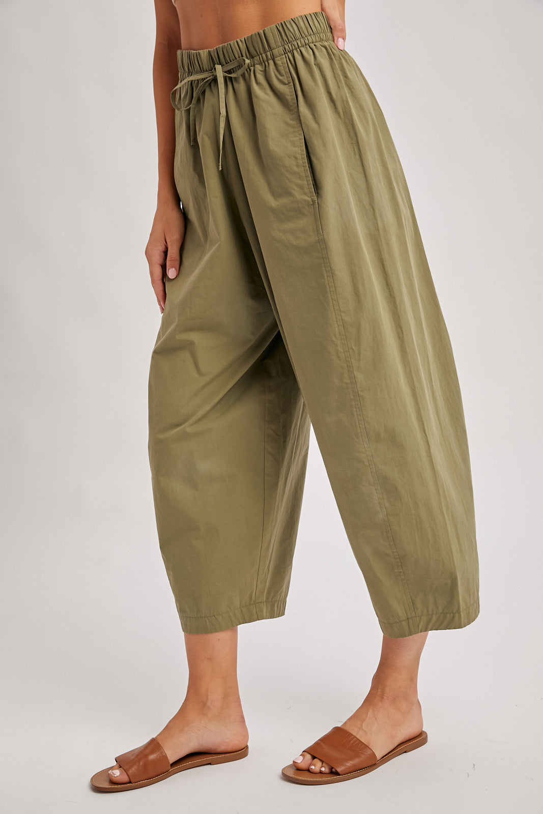 Chloe Barrel Leg Drawstring Pants