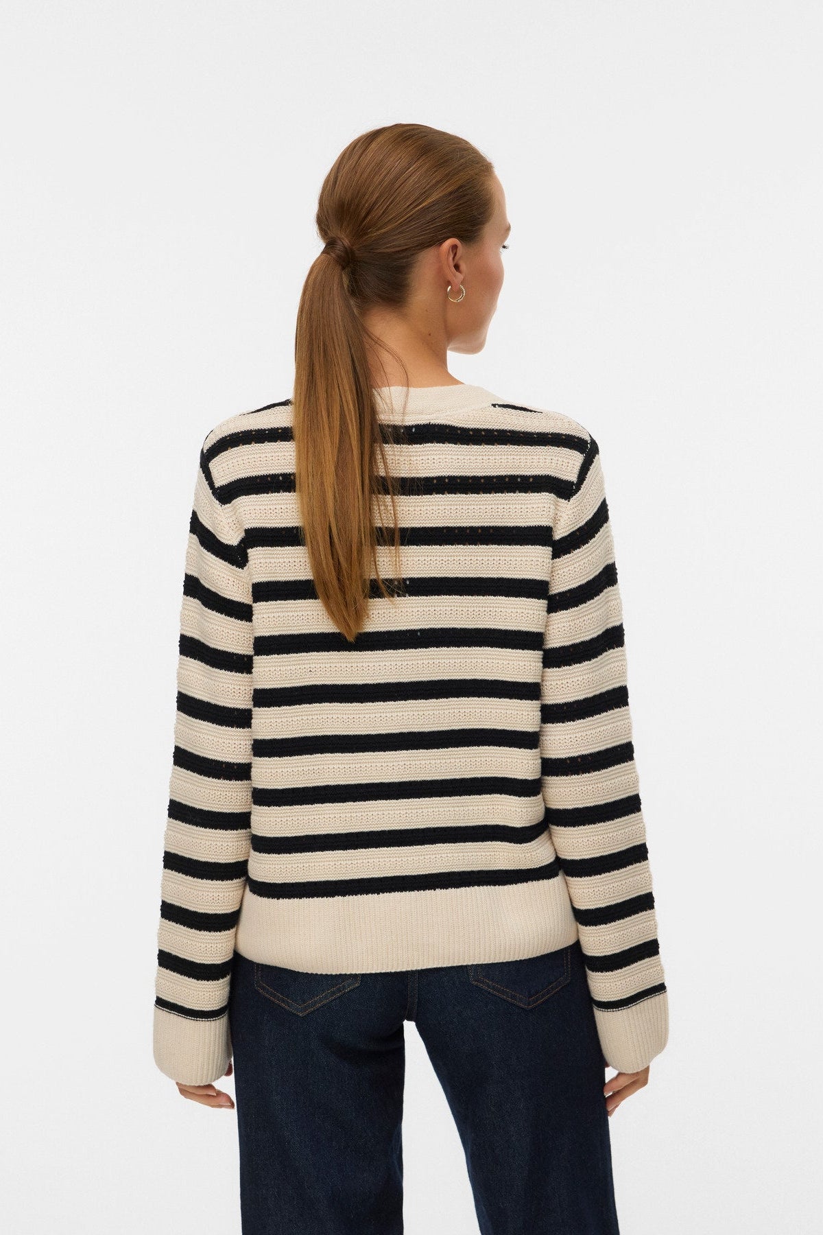 Lia Textured Striped Cardigan