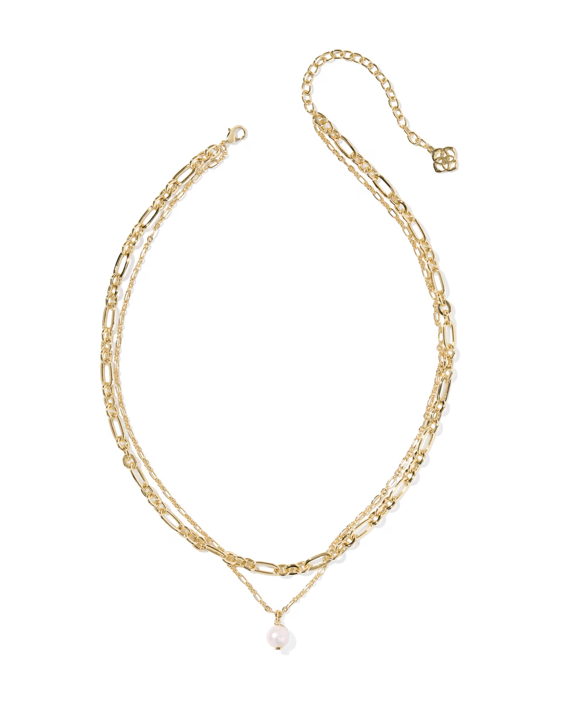 Ashton Multi-strand Gold Freshwater Pearl Necklace