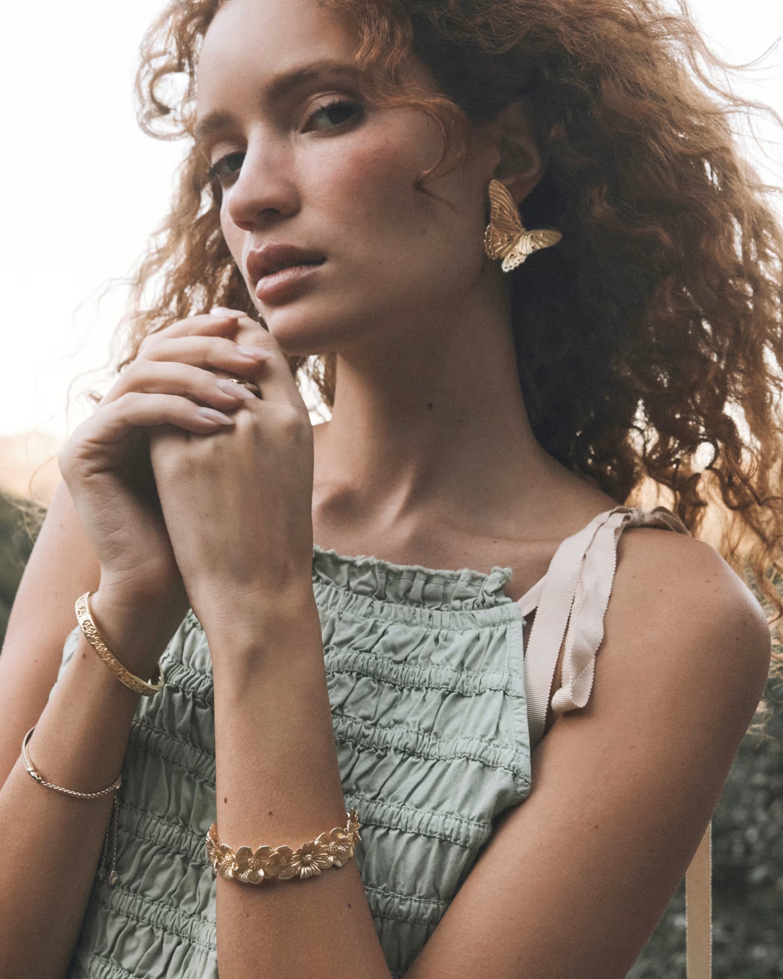 Cailey Flower Cuff Bracelet