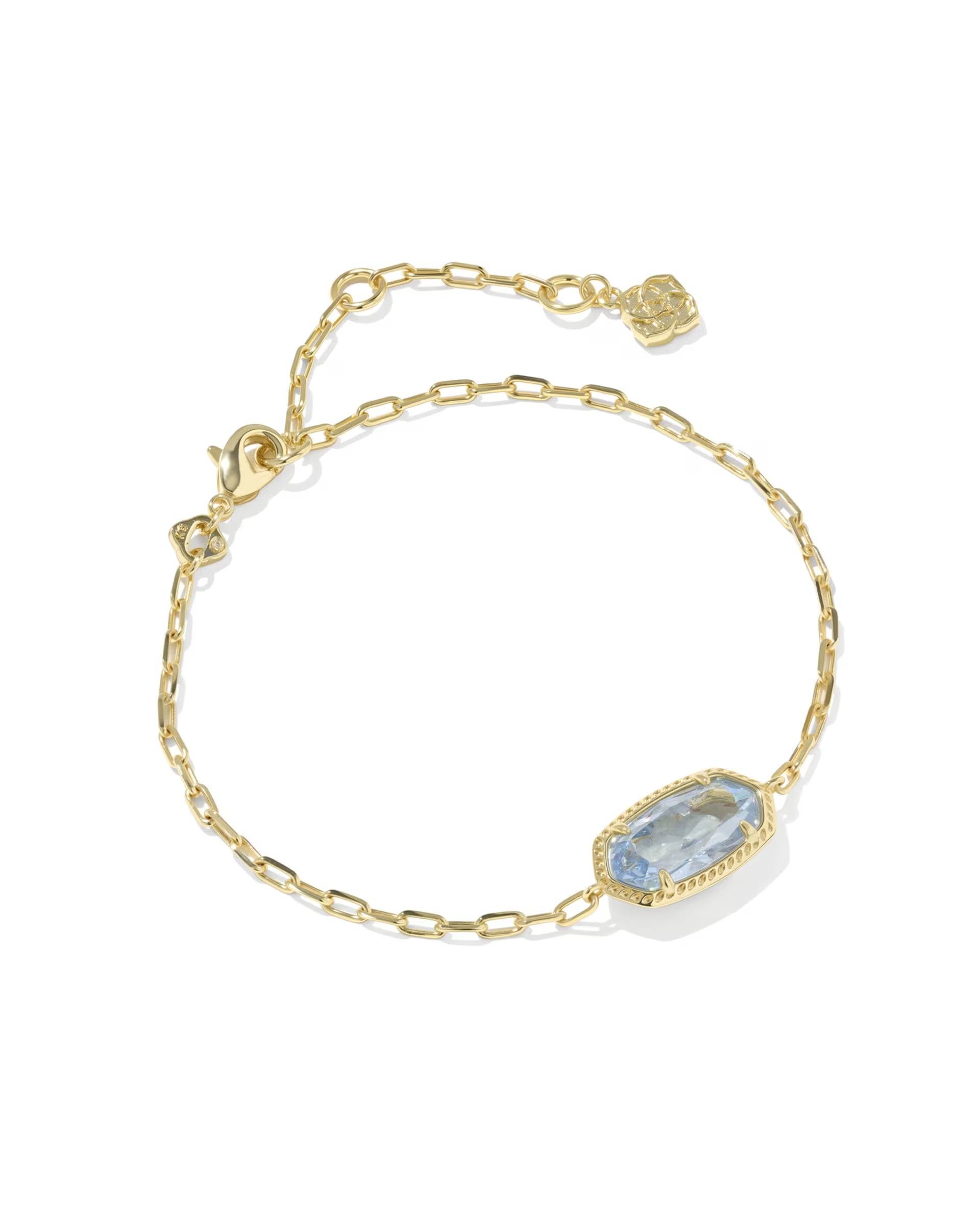 Elaina Luxe Gold Chain Bracelet - Blue CZ