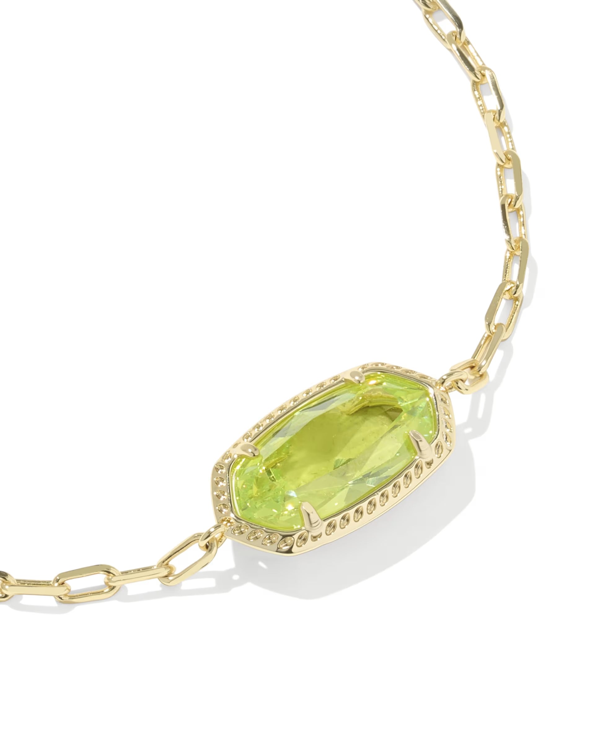 Elaina Luxe Gold Chain Bracelet - Green CZ