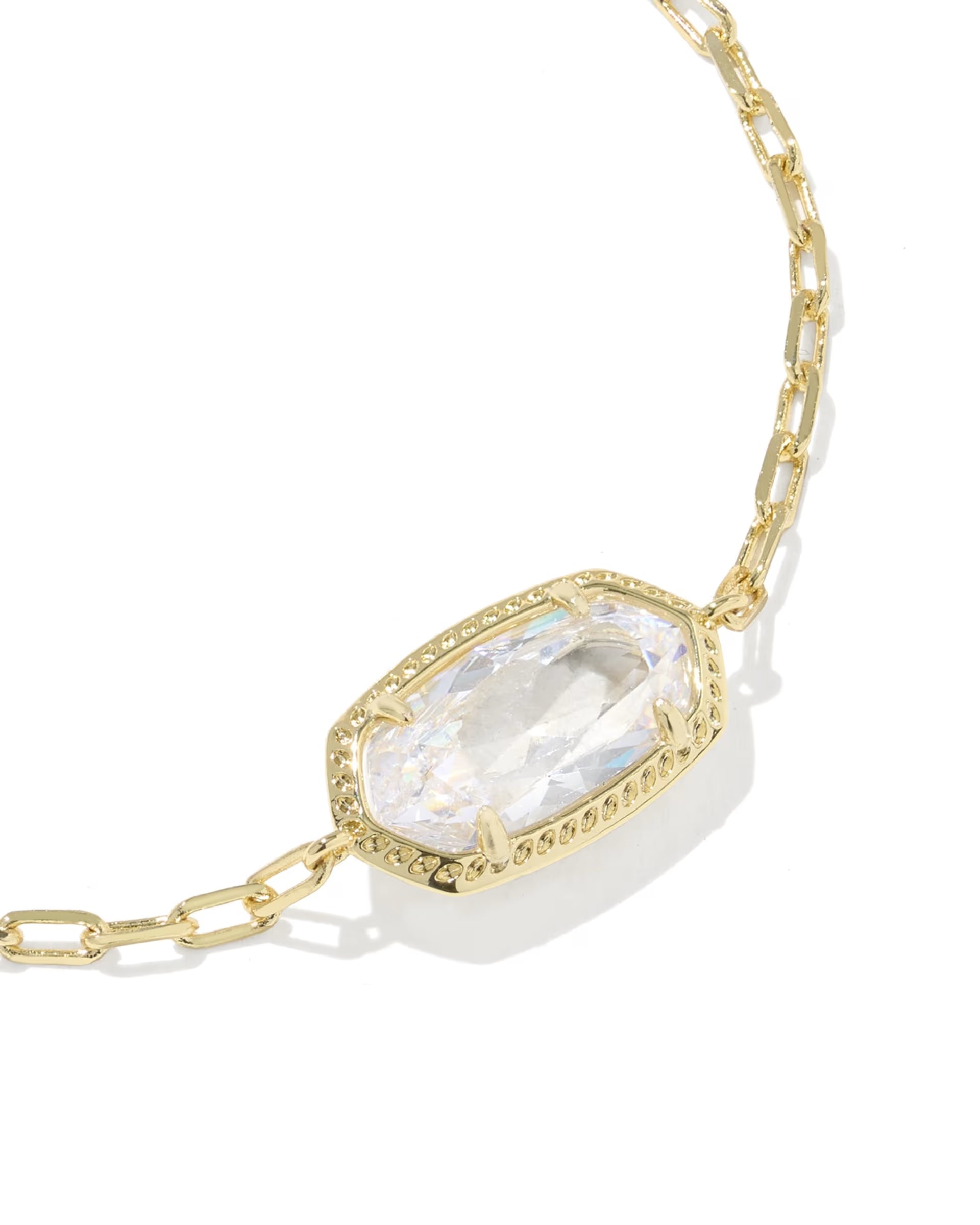 Elaina Luxe Gold Chain Bracelet - White CZ