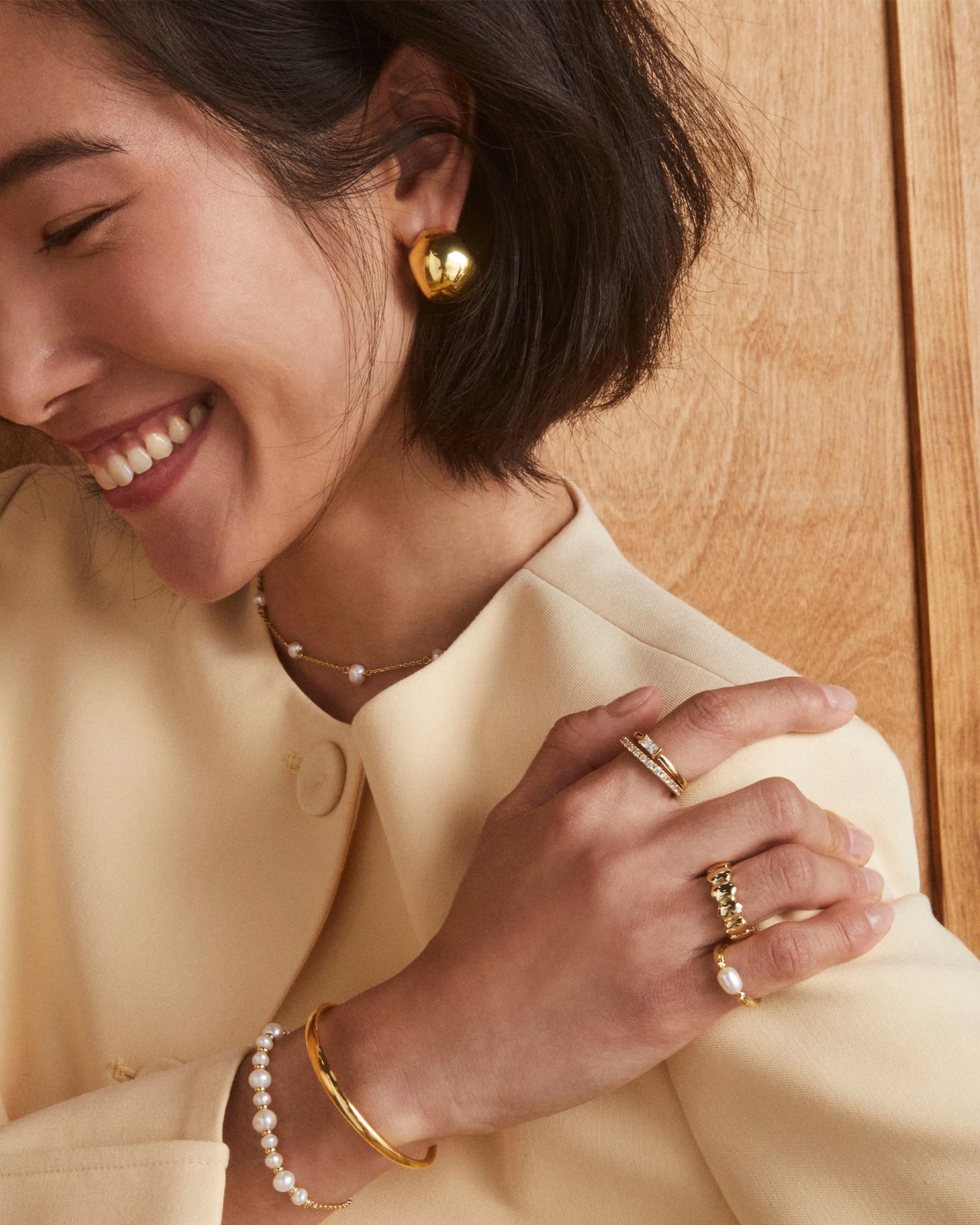 Leighton Pearl Band Ring - Freshwater Cultured Pearl