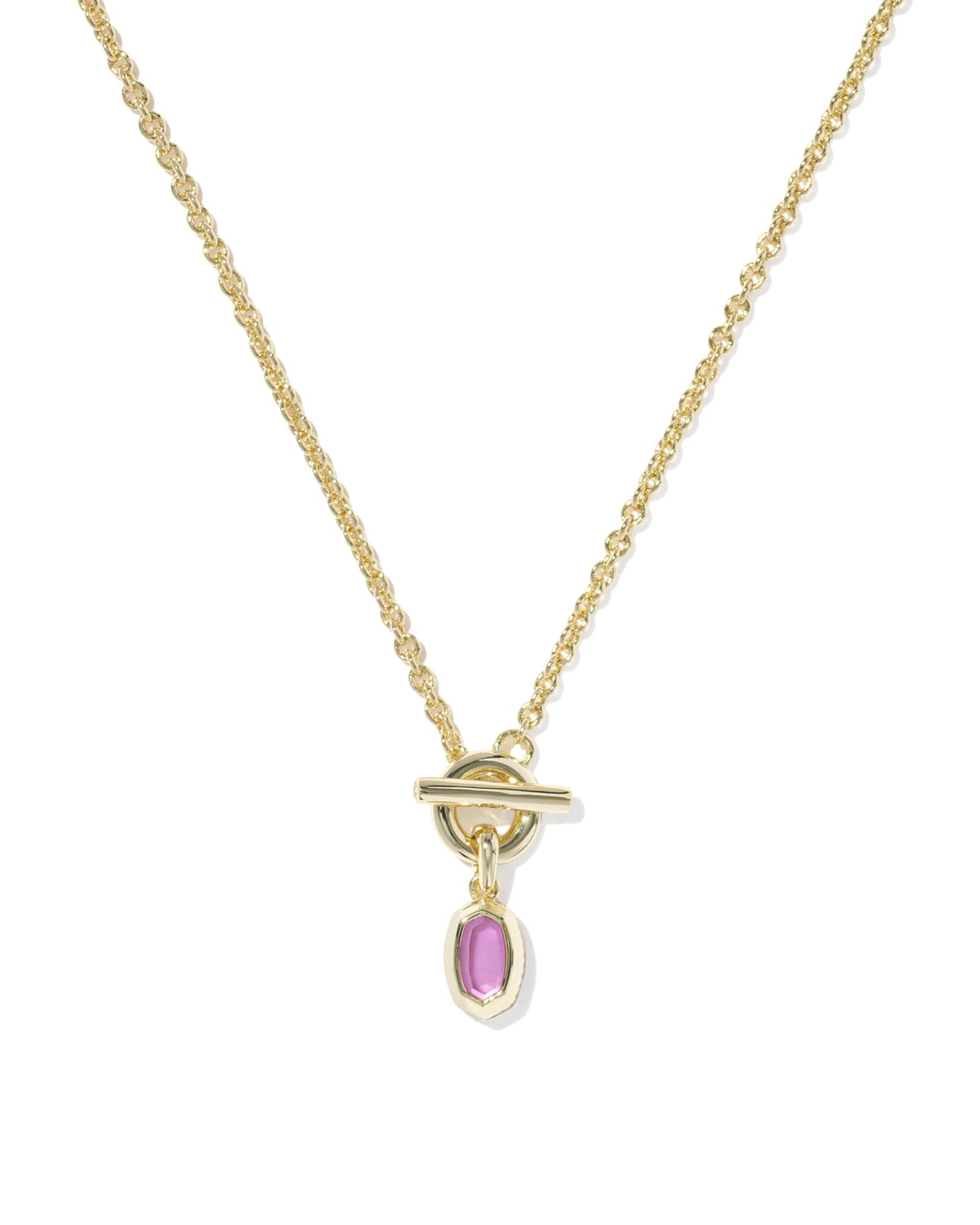 Mini Elisa Gold Toggle Short Pendant Necklace - Azalea Illusion