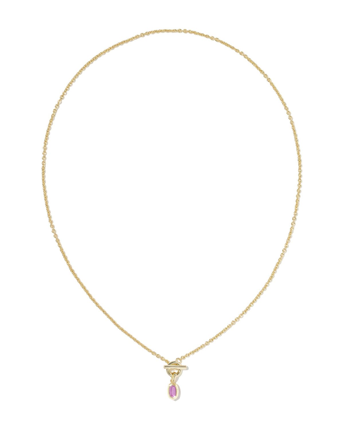 Mini Elisa Gold Toggle Short Pendant Necklace - Azalea Illusion